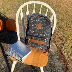 Madden Girl: Cool Cat print canvas backpack 🎒🐈😎